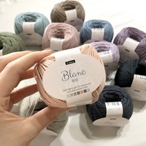블랑 실 65g / 왕초보 뜨개질용 패브릭얀 원단실 가방 러그 인형 소품 코나 Blanc, 709 연카키