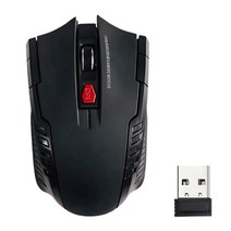 레이저 무선 마우스 ryra 게임용 1600 인치 당 점 2.4g 자동 usb 충전식 게이머 노트북 pc macbook, 블랙 1개