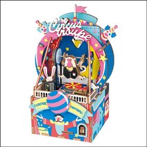 PGM*^몰향앤미과학 DIY MDF 무빙 오르골 서커스 공연단 뮤직박스 인테리어소품 예쁜 장식 장식품^*췤pgm, a^*옵션없슴