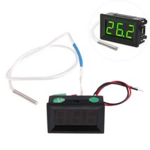 디지털 온도 미터 LED 디스플레이 K- 타입 열전대 온도 센서 12V, 녹색