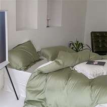 미용베드커버 마사지베드커버 경락 침대 Sondeson 수면 선물 자연 100% 실크 침구 세트 밝은 노란색 뷰티 이불 커버 베개 케이스 시트 킹 퀸 딥