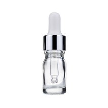 바른용기 투명 스포이드공병 유리 용기 [실버/화이트], 1개, 10ml