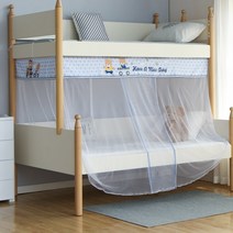 사각모기장 2층 침대 무설치 모기장 집들이선물 기숙사 여름 필수템 필수품, D.귀여운곰-이중 문 모기장 + C.1.2mx1.9m