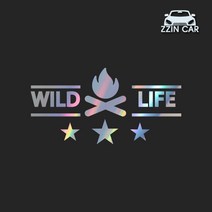 찐카 Wild Life 1 캠핑 데칼스티커 ZCCP-21 /캠핑스티커 /캠퍼스티커, 홀로그램, 소형