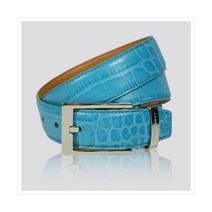 영골프 악어무늬 가죽벨트(BLUE)