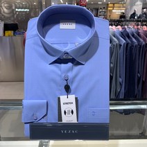 [예작]남성정장 와이셔츠 카라배색 스트레치 일반핏 긴팔 (YJ2SBR902BL)