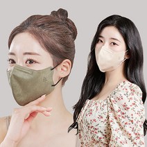 KF94 호프리미엄 마스크 30매 특대형 새부리형 숨쉬기 편한 컬러 마스크 아이보리 라이트그레이 카키 블랙 화이트 그레이 베이지 핑크 (1팩 5매입), [프리미엄] 베이지 15매+핑크 15매