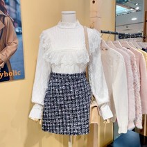 도로시홀릭 와플레이스블라우스(DO53658D)