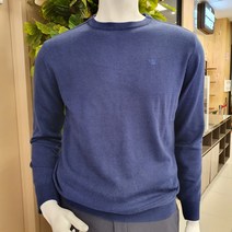 [임페리얼] 봄 가을셔츠랑 레이어드 해서 코디하기 좋은 캐시미어 라이크 소재의 베이직한 라운드 니트티셔츠 IMA2402 인천논현, 100, 네이비