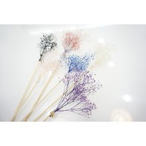 라핀 디퓨저 스틱 꽃스틱 디퓨저 장식 프리저브드 미니안개, 투톤파랑