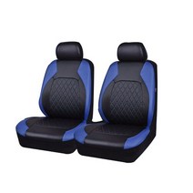 PU 가죽 자동차 시트 커버 인조 5 블랙 범용 쿠션 9 개 세트 호환 액세서리, Blue Front 2pcs, Blue Front 2pcs