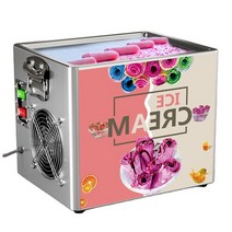 가정용 소프트 아이스크림 기계 철판 젤라또머신 데스크탑 튀김 롤 기계 가정용 휴대용 요구르트 제조 업체, 02 110V_05 AU