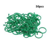 원예자재 버클 덩굴 묶는 클립 링 고정 브래킷 정원 식물 홀더 도구 장식 등반 벽 8 워드 50 개, Green 50pcs G656A