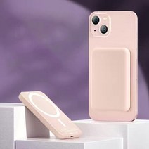애플워치보조배터리 5000mah 자기 무선 전원 은행 외부 휴대용 배터리 팩 apple, 분홍색