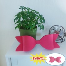 핸드메이드 이벤트리본 자이언트리본 대형리본 큰리본장식 다이소생일가랜드 크리스마스리본 에바폼리본 (작은리본)포함, 인디핑크(S)