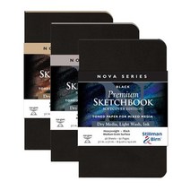 [스틸만앤번]노바시리즈 소프트커버 A6 (인물)(베이지 그레이 블랙), 블랙