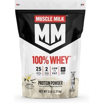 Muscle Milk 100% Whey Protein Powder 머슬밀크 100% 웨이 프로틴 파우더 바닐라맛 2.27kg, 1개