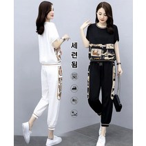 리얼 실크 세트 여성반팔상하세트 플라워 투피스 투피스 세트시폰 캐주얼 투피스 세트 통기흡습/편안하고 부드럽다/피부 친화적