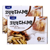크린랩 다시백 (대) 30매입 - 티팩/멸치육수/국물/차거름망 일회용품 공주머니 랲, 2개
