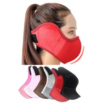 (1+1 상품) 귀마개 마스크 김서림방지 가능한 추위대책 등산 사이클 낚시 오토바이 레저용, 블랙+블랙