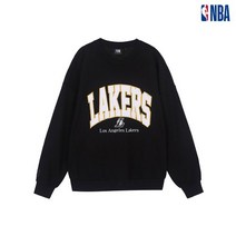 [빠른출고]/NBA NYK KNICKS 레터 아치로고 맨투맨블랙