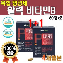 고용량 메가도스B 활성 비타민 영양제 바이타민 B군 고함량 복합 고농축 비 에너지 비타민B 비12 활력 비군 수용성 B6 B12 비타민비 컴플렉스 비타비 2개 120정 약 4개월