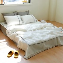 [르헤브] 나플나플 뱀부 시어서커 누빔이불 SS/싱글, 핑크