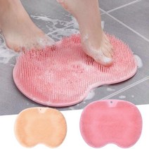 샤워 풋 스크러버 마사지 청소기 스파 엑스폴리에이팅 와셔 워시 클린 쿠션 욕실 목욕 풋 브러시 죽은 피부 제거, 회색