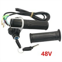 컨트롤러 스로틀 겸용 전동 경량 Twist Throttle Grip Electric Bike 36V 48V Accelerator for Bicycle E-b, 02 48v, 한개옵션1