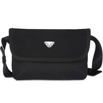 다이나핏 공용 플랩 가로형 슬링백 YUF20B29Z1, 블랙