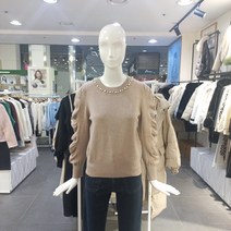 [백화점SAY][밸리걸] 진주넥소매 셔링니트 392920