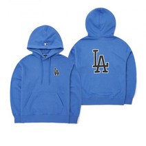MLB 베이직 빅로고 기모 메가오버핏 후드티 LA Blue