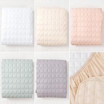 윤스홈 국내산 순면 누빔 매트리스커버 퀸 5colors