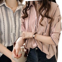 리더스타 여성셔츠 여성블라우스 화이트+핑크 2장 박시핏 셔츠 블라우스