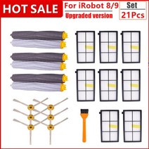 브러쉬 및 필터 iRobot Roomba 부품 키트 시리즈 800 860 865 866 870 871 880 885 886 890 900 960 966 980, [15] 21pcs