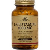 솔가 L-글루타민 1000mg 타블렛 글루텐 프리 비건, 60개입, 1개