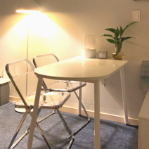 마켓리사 화이트 반원테이블 반타원형식탁 반타원테이블 반달 폭좁은 미니 타원 식탁겸책상 반원형, 반타원테이블1000