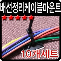 [KT알파쇼핑]케이블 타이 고정 차량 자동차 배선 정리 마운트, 대형(6개)_W4E659F_모델명/품번_상세페이지참조