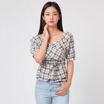 로엠 체크랩 블라우스 RMBL949RQ1