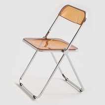 [달콤디자인] 베리 폴리카보네이트 실버 철제 투명 접이식 의자 /착불, 블루