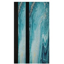 Boccsty 겨울 눈송이 냉고 문 손잡이 커버 2개 크리스마스 주방 가전 식 손잡이 냉고 보호 갑 오븐 문 스토브 식기 세척기 전자레인지용, Blue Marble