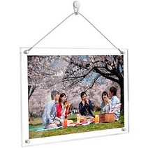 라페노 아크릴 액자 대형 자외선 차단 액자 포토홀더 가로 세로 양방향 포토스탠드 스타일리시 투명 내부 크기: 5.0 x 3.5 x 0.2인치(127 x 89 x 무인 양품 앨범, 470345mm a3 판단 신품