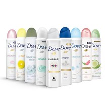 Dove 발한 억제제 데오도란트 스프레이 다양한 10가지 향 10팩 48시간 보호 보습 크루얼티 프리 150 mL, 기본
