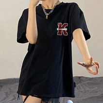 노이디제이 백프린팅 포인트 K 반팔티 DJ1019