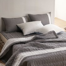 타나 시어서커 샤카 여름 이불 스프레드, 차콜