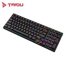 TAIDU 타이두 98키 K850 교체축 RGB 게이밍 기계식 키보드 적축, 블랙