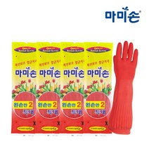 마미손 마미손 고무장갑 특대 빨강 왼손2개 5켤레, 특대(XL) 이상