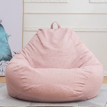 빈백쇼파 소파 커버 대형 작은 콩 가방 의자 필러 린넨 천으로 안락 좌석 Pouf 퍼프, [01] S- 70x80cm, [05] pink