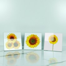 대성액자 세배의 행운 특허받은 프리미엄 해바라기 사과 클림트 명화 미니 액자, 해바라기 3개세트