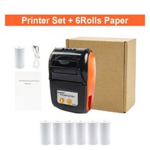 라벨 프린터 핸드 미니 무선 로고 휴대용 휴대 전화용 열전사 블루투스 소기업용 기계 58 무선 영수증인쇄 마킹기 소형 문신 간편인쇄, 표준 세트 7롤